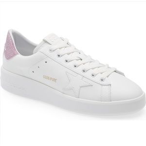 Golden Goose Purestar Sneakers with Pink Glitter Heel